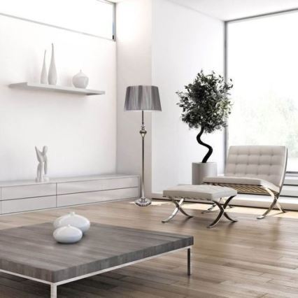 Lámpara de pie GILLENIA 1xE27/60W/230V plata