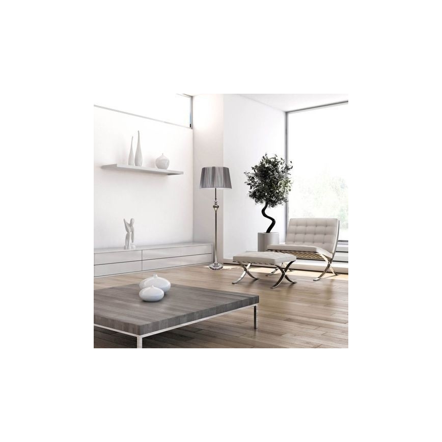 Lámpara de pie GILLENIA 1xE27/60W/230V plata