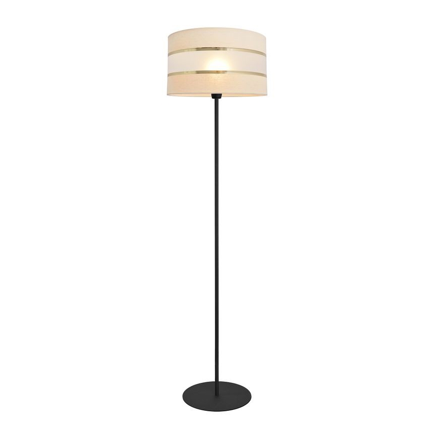 Lámpara de pie HELEN 1xE27/15W/230V color crema/negro/dorado