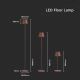 Lámpara de pie LED recargable LED/4W/5V 4400 mAh 4000K IP54 marrón