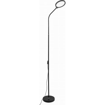 Lámpara de pie LED regulable 2en1 LED/10W/230V 3000-4500-6500K negro