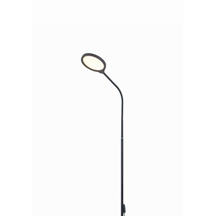 Lámpara de pie LED regulable 2en1 LED/10W/230V 3000-4500-6500K negro