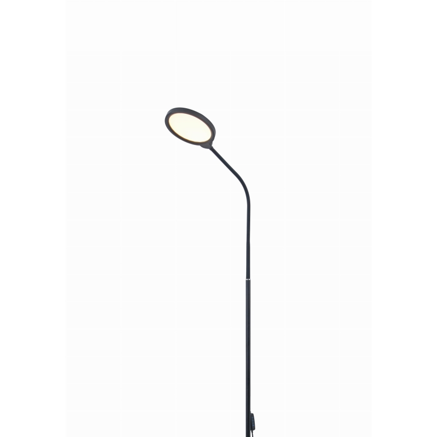 Lámpara de pie LED regulable 2en1 LED/10W/230V 3000-4500-6500K negro