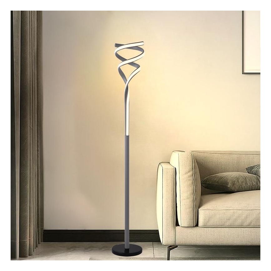 Lámpara de pie LED regulable LED/50W/230V 3000-6500K gris + control remoto