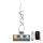 Lámpara de pie LED regulable LED/80W/230V 3000-6500K + control remoto