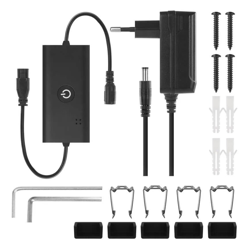 Lámpara de pie LED RGBIC regulable GoSmart LED/20W/230V 2700K Wi-Fi Tuya