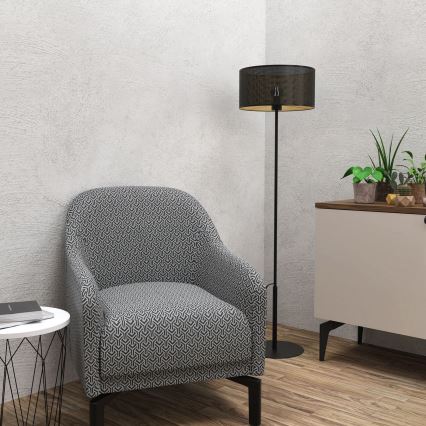 Lámpara de pie LOFT SHADE 1xE27/60W/230V negro/dorado