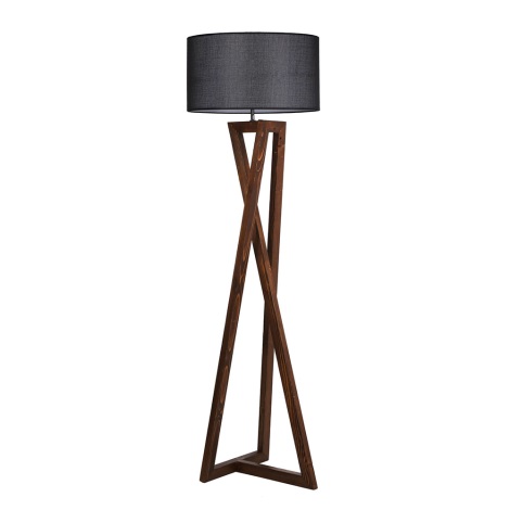 Lámpara de pie MACKA 1xE27/60W/230V negro/marrón