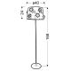 Lámpara de pie ROSA 3xE14/40W/230V blanco