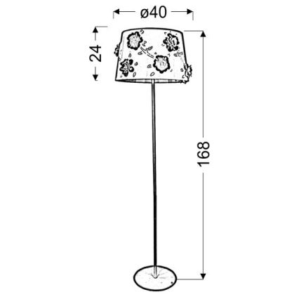 Lámpara de pie ROSA 3xE14/40W/230V blanco