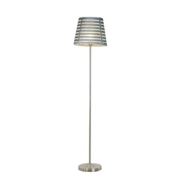 Lámpara de pie SEGIN 1xE27/60W/230V gris/cromo brillante