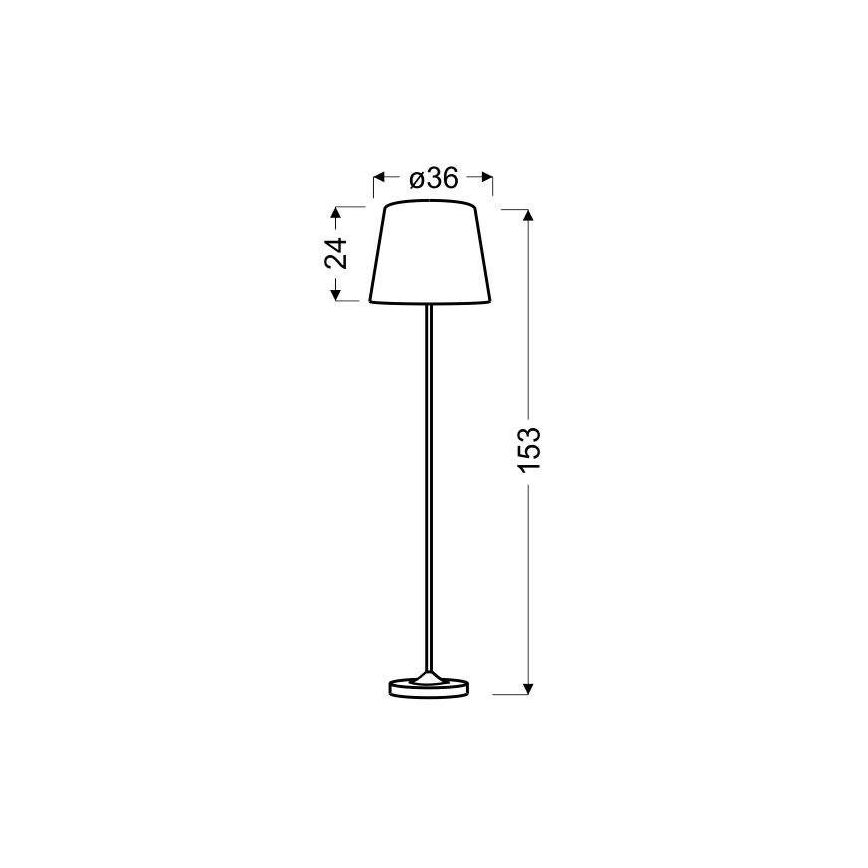 Lámpara de pie SEGIN 1xE27/60W/230V gris/cromo brillante