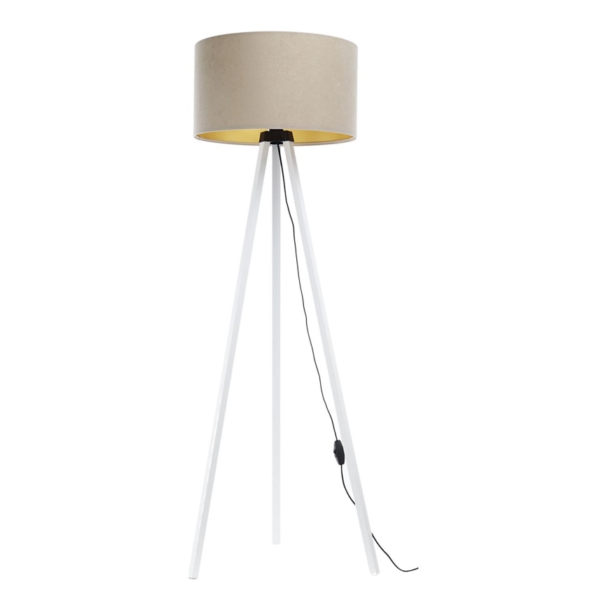 Lámpara de pie STANDART 1xE27/60W/230V beige/blanco