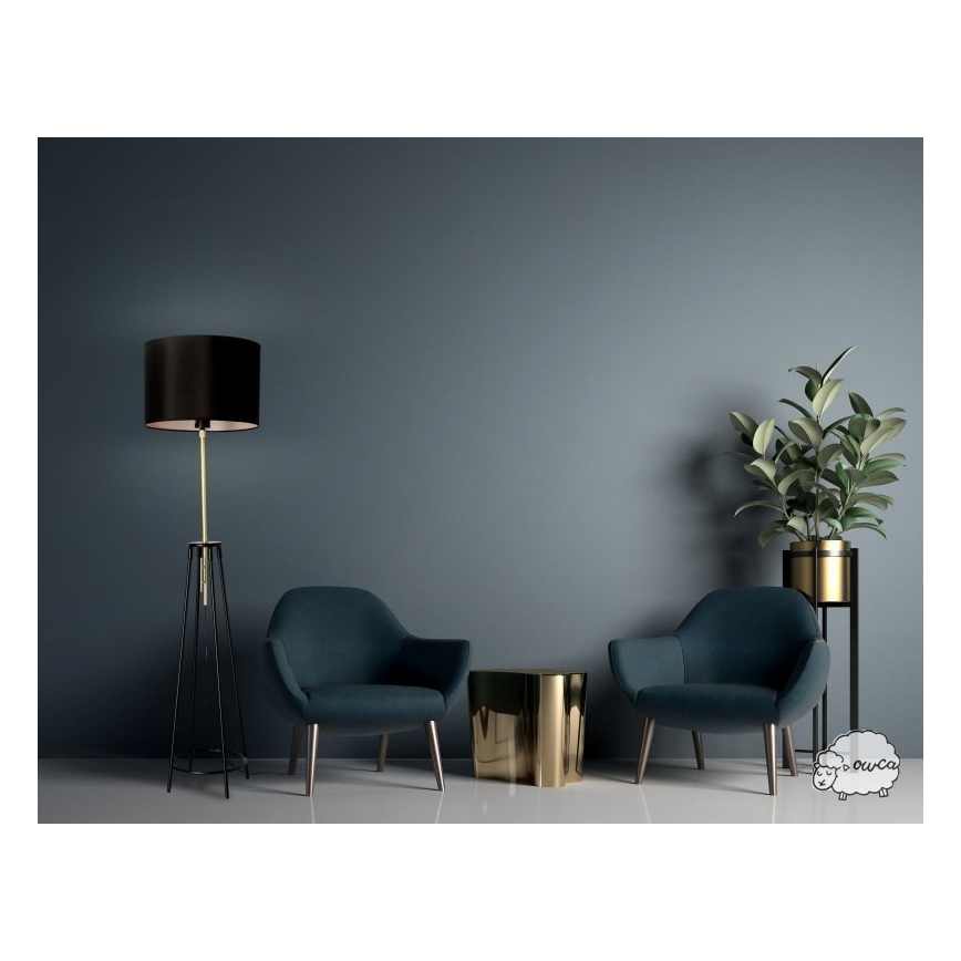 Lámpara de pie TEGOLA 1xE27/60W/230V negro/dorado