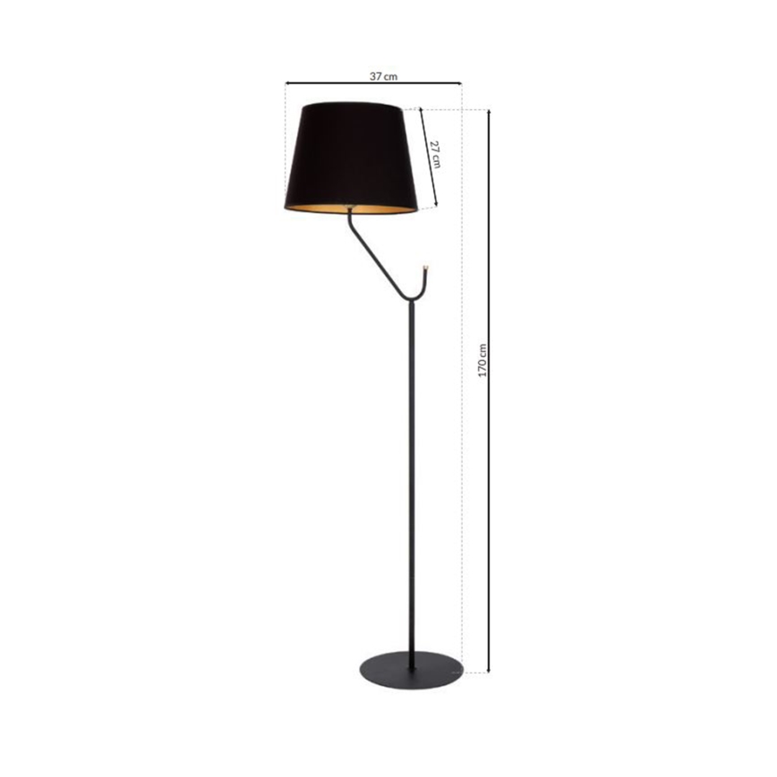 Lámpara de pie VICTORIA 1xE27/60W/230V negro