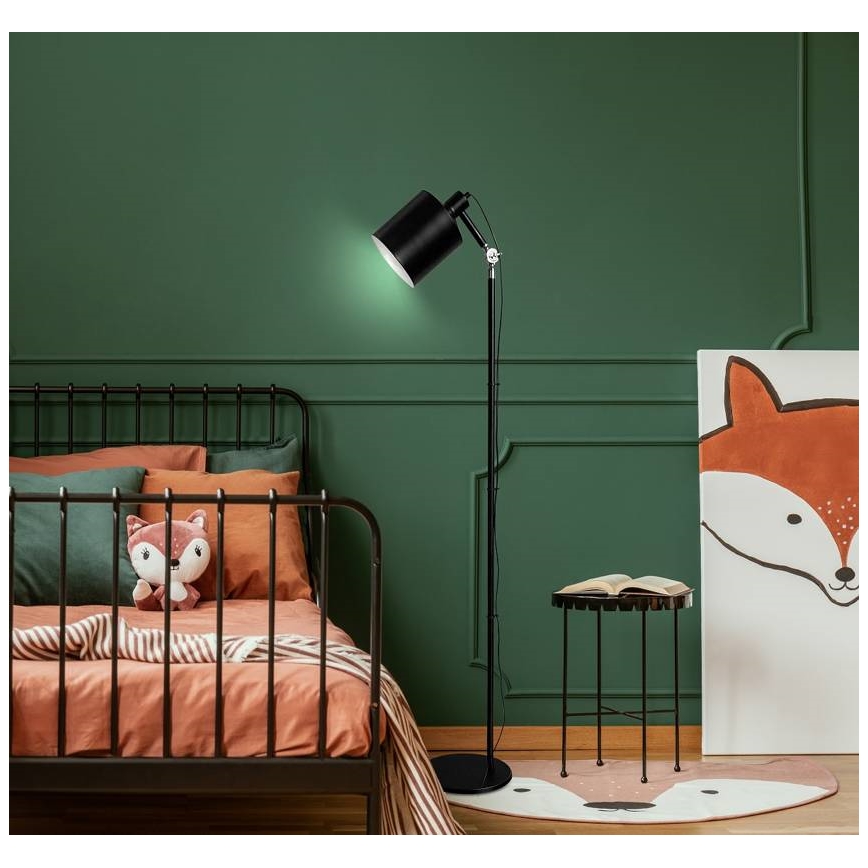 Lámpara de pie ZANA 1xE27/60W/230V negro