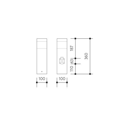 Lámpara de sensor para exteriores con casquillo GARD 1xE14/60W/230V IP44