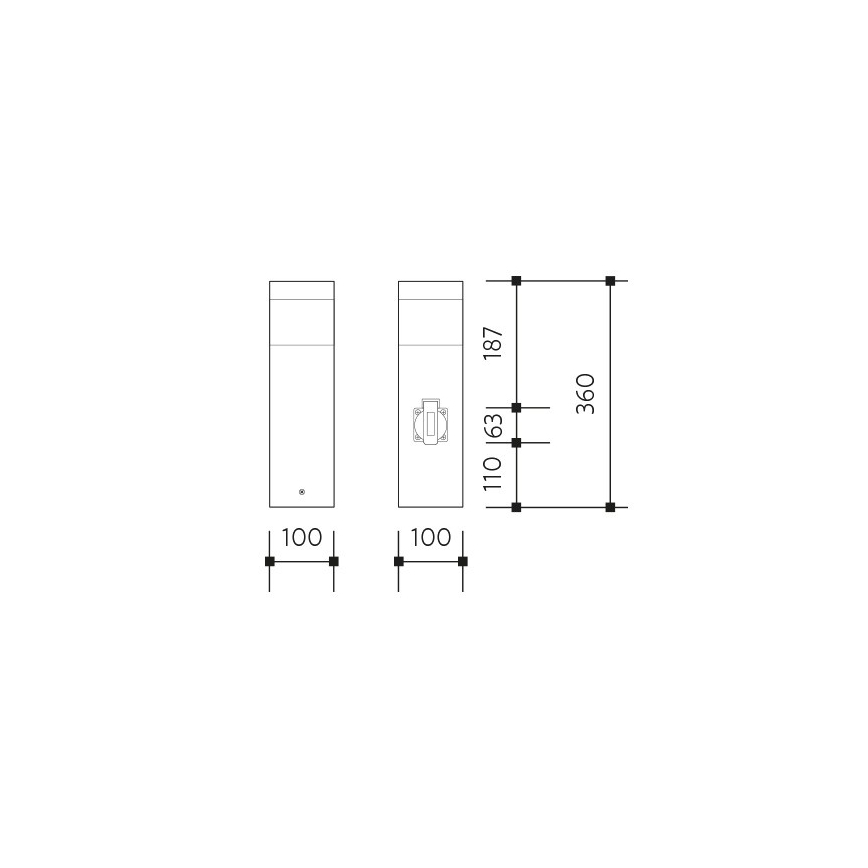 Lámpara de sensor para exteriores con casquillo GARD 1xE14/60W/230V IP44