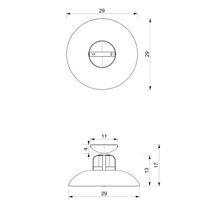 Lámpara de superficie FELIX 1xE27/60W/230V blanco