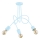 Lámpara de suspensión infantil TANGO 3xE27/60W/230V azul
