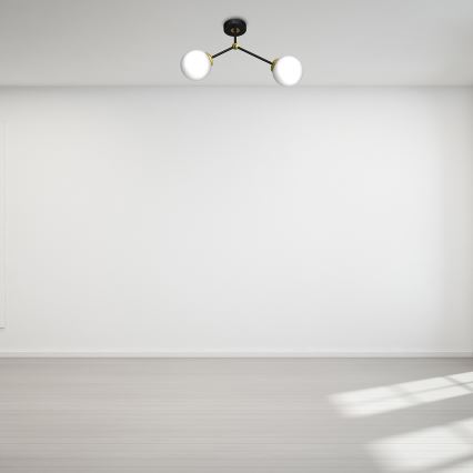 Lámpara de suspensión JOY 2xE14/40W/230V negro/dorado