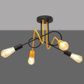 Lámpara de suspensión OXFORD 4xE27/15W/230V negro/amarillo