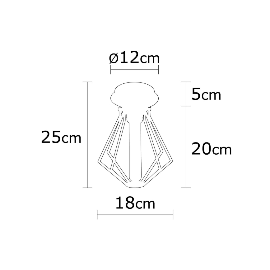 Lámpara de suspensión OYLAT 1xE27/60W/230V