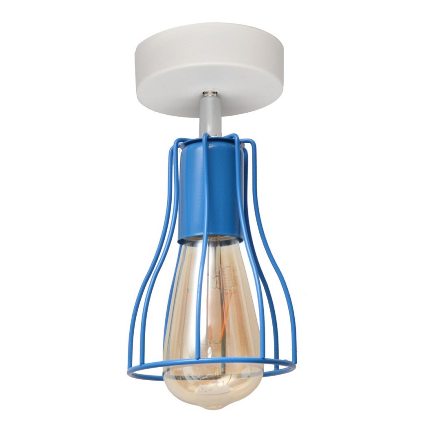 Lámpara de suspensión TUBE II 1xE27/15W/230V azul