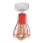 Lámpara de suspensión TUBE II 1xE27/15W/230V rojo