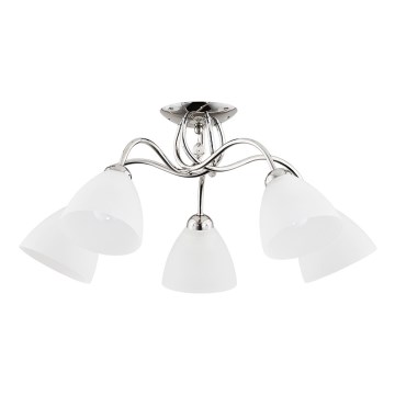 Lámpara de techo AMARILLO 5xE27/15W/230V cromo brillante