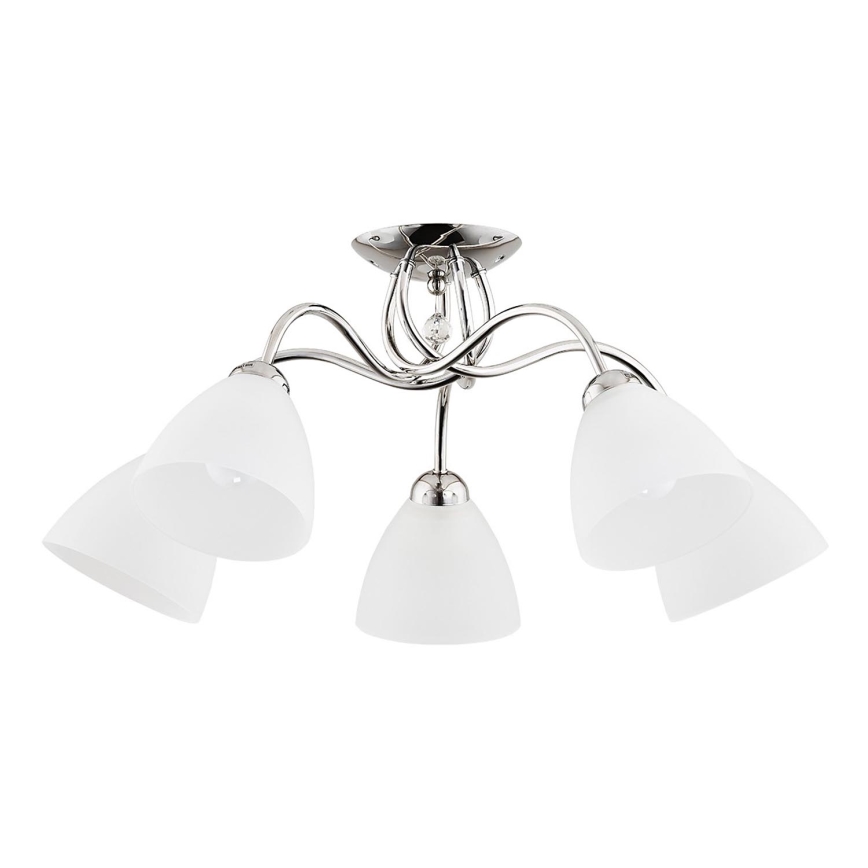 Lámpara de techo AMARILLO 5xE27/15W/230V cromo brillante