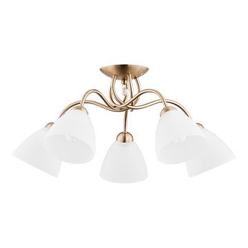 Lámpara de techo AMARILLO 5xE27/15W/230V dorado