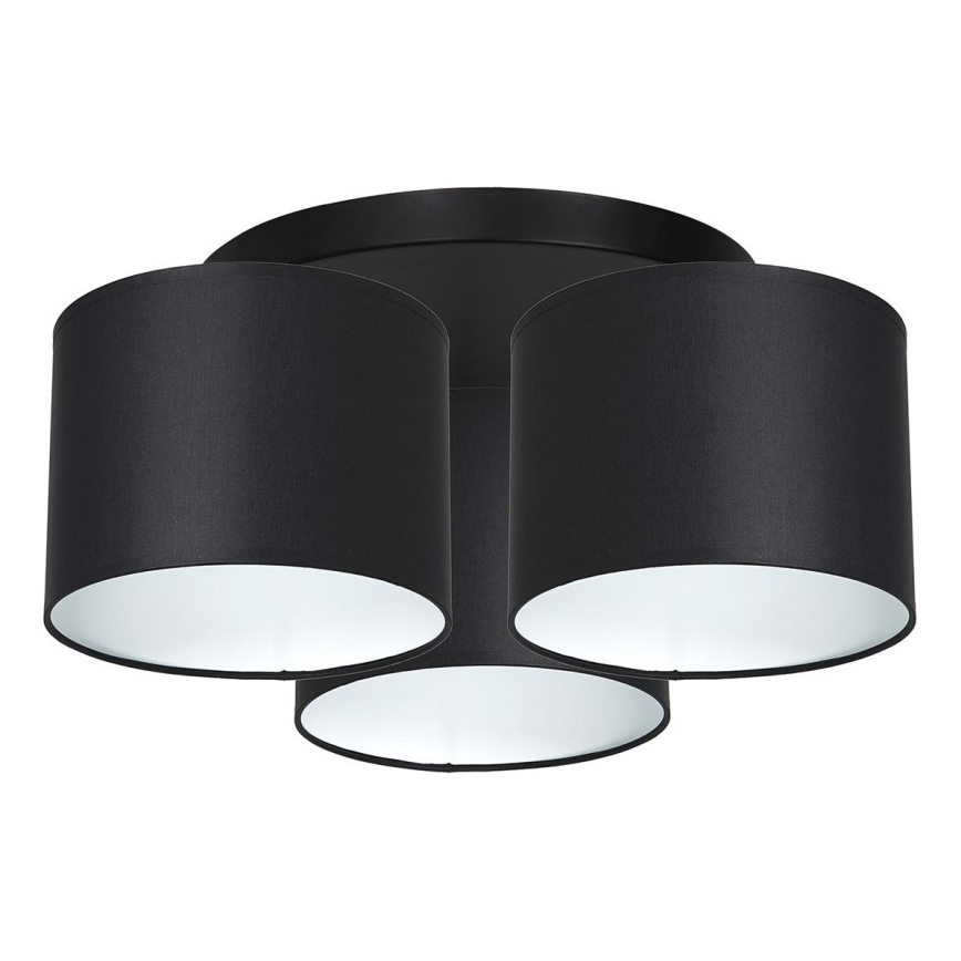Lámpara de techo ARDEN 3xE27/60W/230V negro/blanco