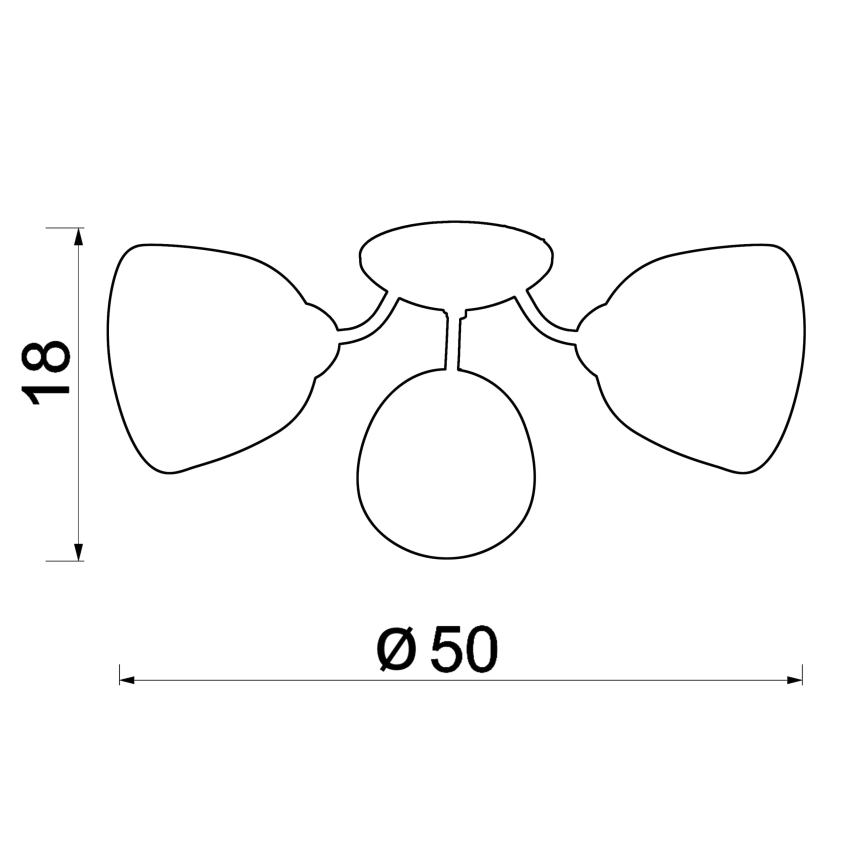 Lámpara de techo AVIA 3xE27/15W/230V