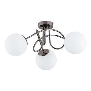 Lámpara de techo BANKO 3xE14/10W/230V negro cromo brillante