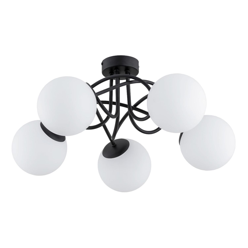 Lámpara de techo BANKO 5xE14/10W/230V negro
