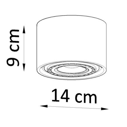 Lámpara de techo BASIC AR111 1xGU10/40W/230V concreto