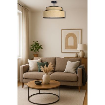 Lámpara de techo BOHO 1xE27/60W/230V beige