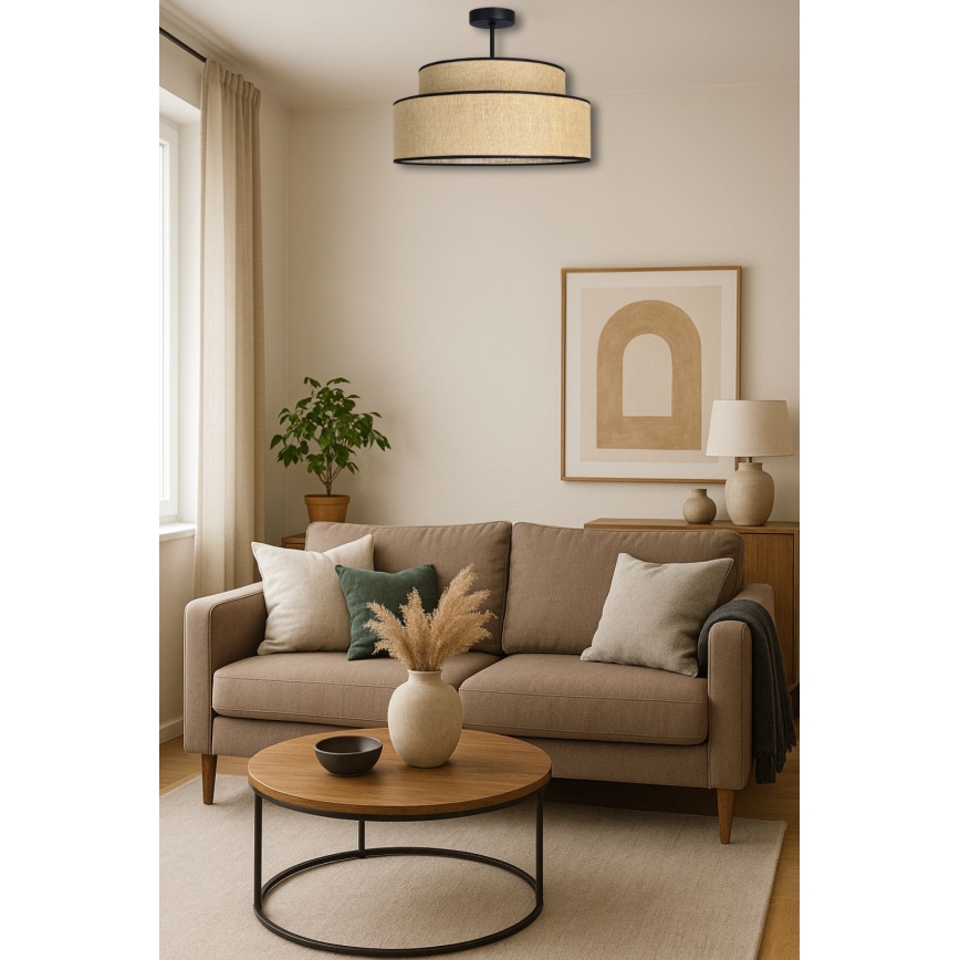 Lámpara de techo BOHO 1xE27/60W/230V beige