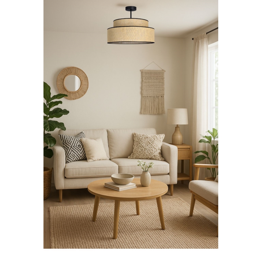 Lámpara de techo BOHO 1xE27/60W/230V beige