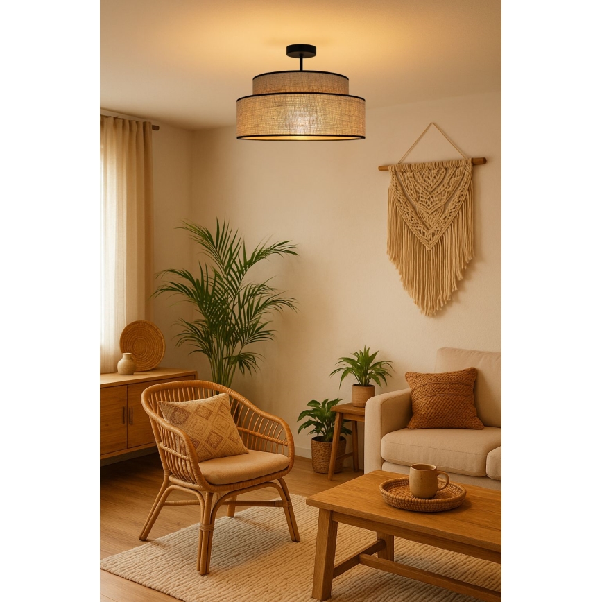 Lámpara de techo BOHO 1xE27/60W/230V beige