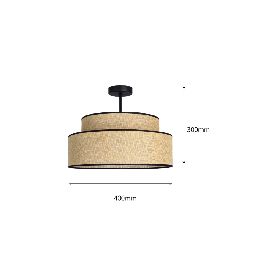 Lámpara de techo BOHO 1xE27/60W/230V beige