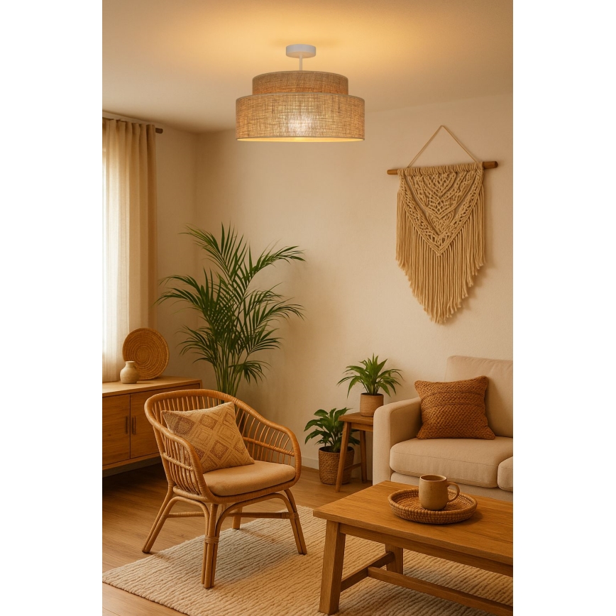 Lámpara de techo BOHO 1xE27/60W/230V beige