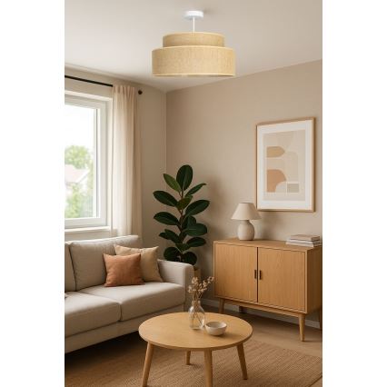 Lámpara de techo BOHO 1xE27/60W/230V beige