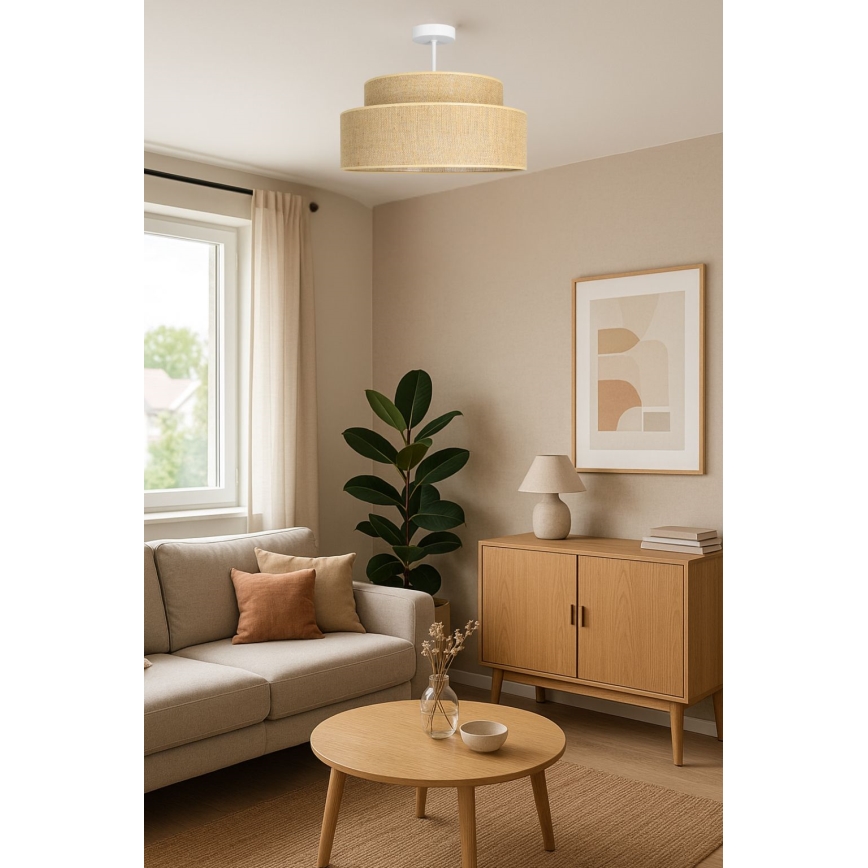Lámpara de techo BOHO 1xE27/60W/230V beige