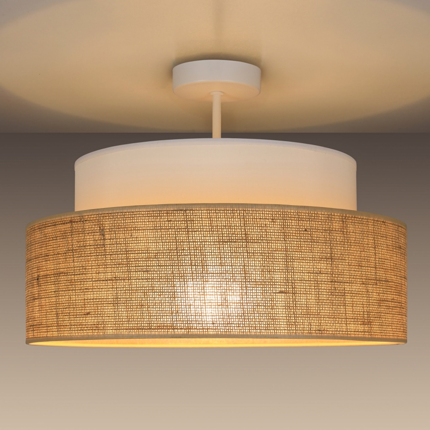 Lámpara de techo BOHO 1xE27/60W/230V blanco/beige