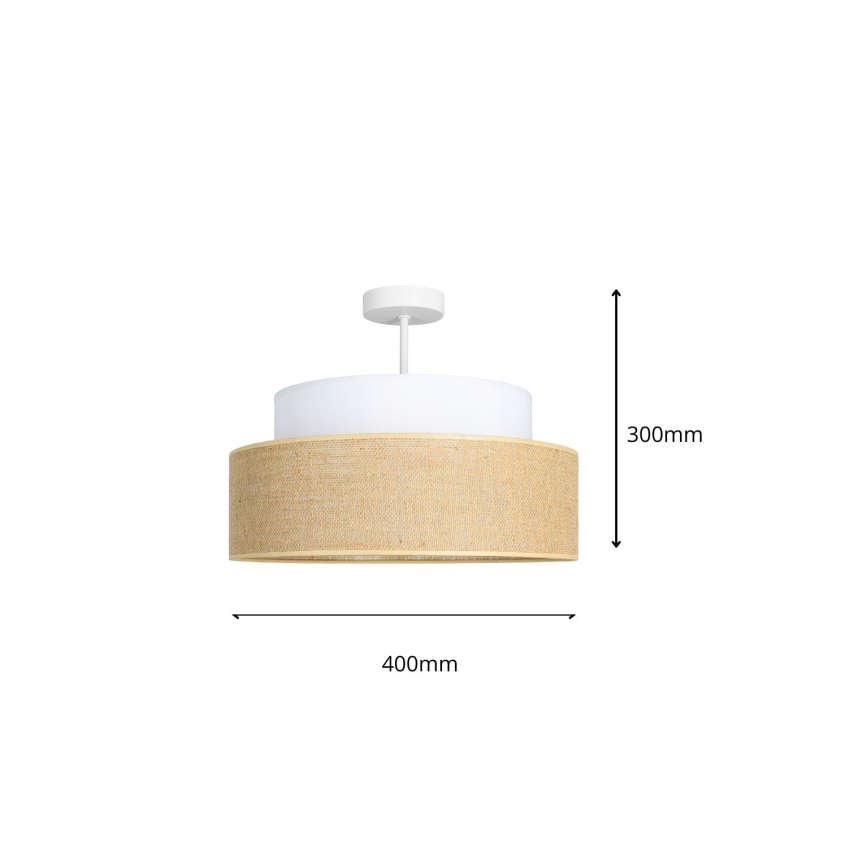 Lámpara de techo BOHO 1xE27/60W/230V blanco/beige