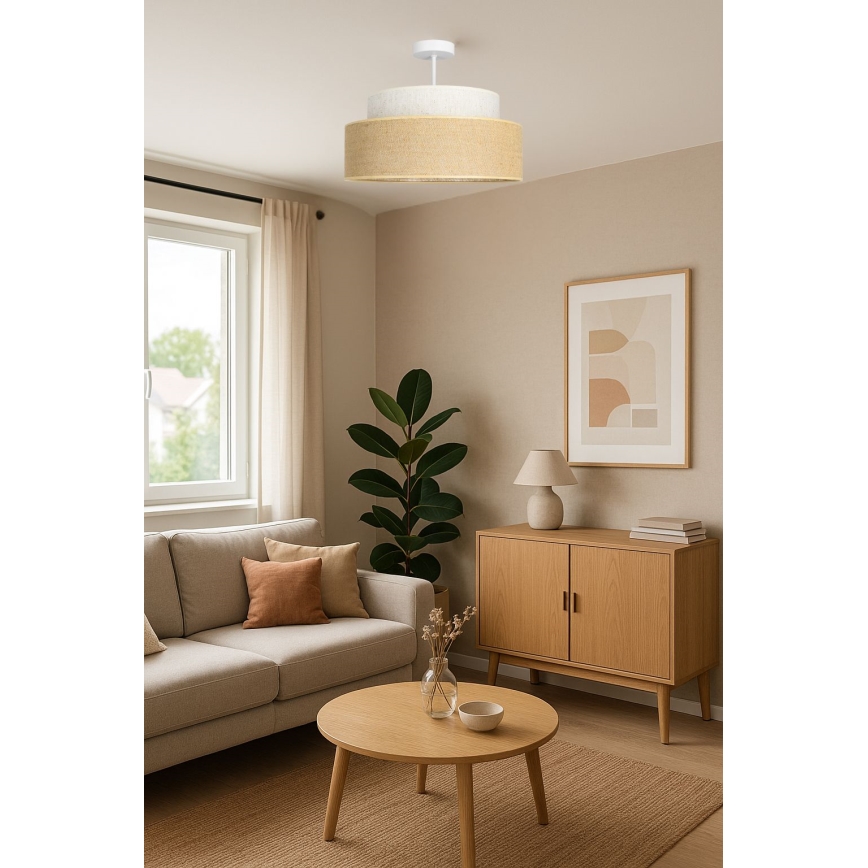 Lámpara de techo BOHO 1xE27/60W/230V color crema/beige