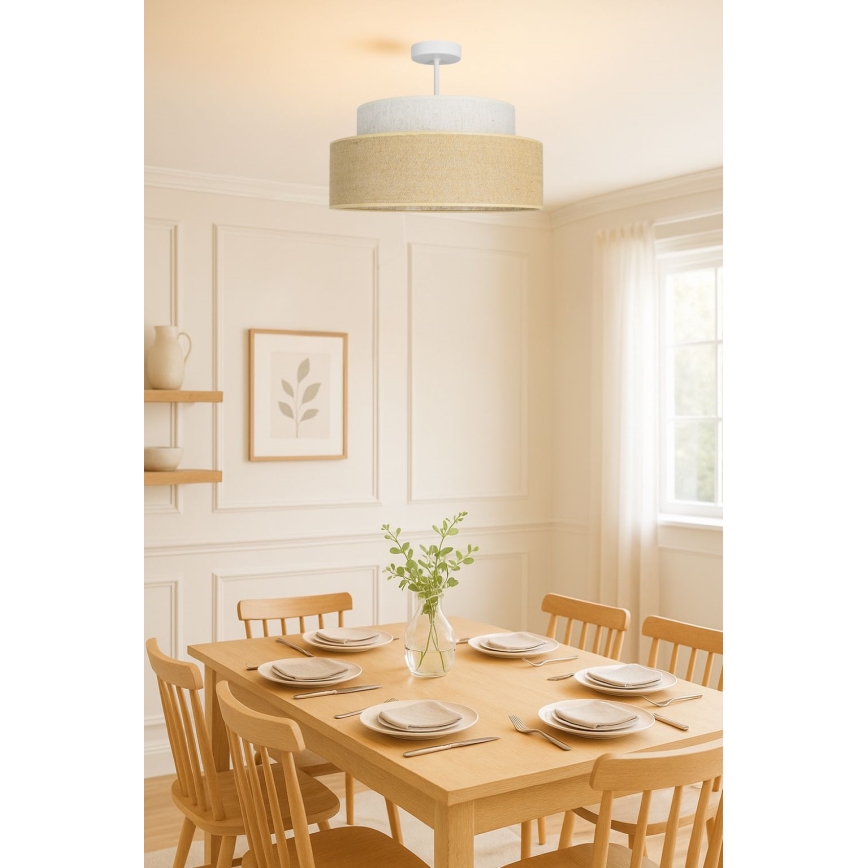 Lámpara de techo BOHO 1xE27/60W/230V color crema/beige