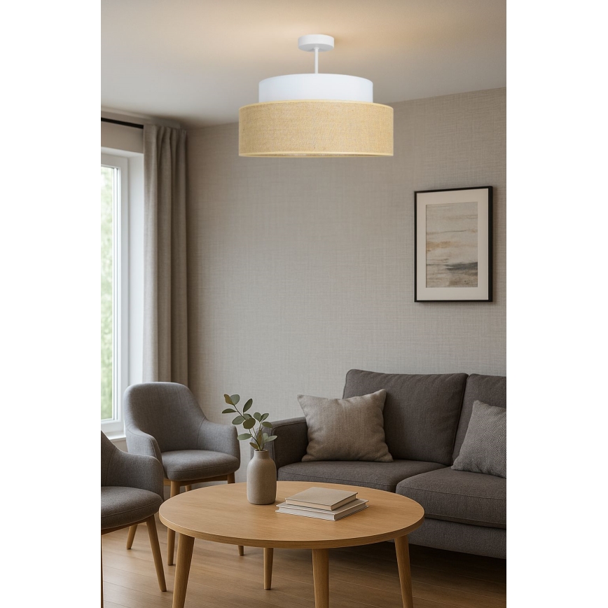 Lámpara de techo BOHO 1xE27/60W/230V color crema/beige